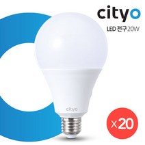 씨티오 LED 20W 전구, 주광색, 1개
