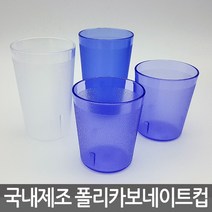 국산 업소용 8온스 PC컵x10개 원형물컵 대량주문, 07_8온스_코발트블루 명품 글라스형 PC컵 x5개