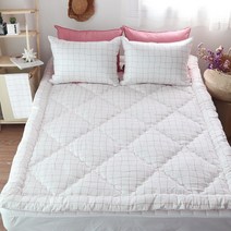 마이센스 폭신폭신 순면 요토퍼, 모던체크핑크