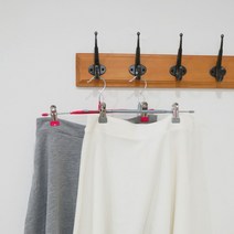 보냄 논슬립 스틸 옷걸이 40P, 논슬립바지(치마)짚게10P-핑크, 1개