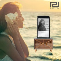 리슨 무전원 증폭 스피커 블루투스 전원 NO 고급포장, 실버