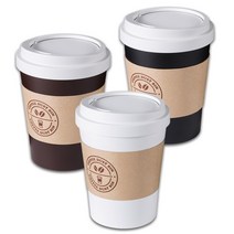 시스맥스 미니 커피컵 휴지통 3L, 브라운