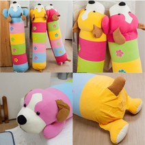 무궁화수예 강아지 사탕베개 솜포함/사탕베개커버/롱베개, 그린(솜미포함)
