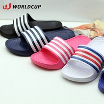 WORLD CUP [슬라이드] 남여 공용 경량 외출용 사무실용 쿠션 푹힌한 슬리퍼 실내화 굽2cm