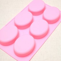 엔소엔 타원6구 실리콘몰드 몰드, 색상랜덤