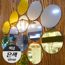 (주)애드마켓 아크릴 안전거울/아크릴거울/미러아크릴/어린이안전거울/인테리어거울/어린이집거울, 은-원형