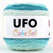 코디뜨개실 UFO 케이크볼 털실, 13 라이트블루나염