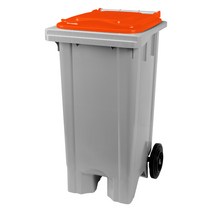 [세화파렛텍] 음식물 쓰레기통 분리수거용기 120L W, 주황, 1개