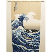 나루미 일본 노렌 노랜 다찌 로렌 일식소품 출입구 노랭-우키요에 파도A