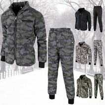 맨하탄브리즈 따뜻한 방한용 W포켓 깔깔이 패딩 상하의 세트