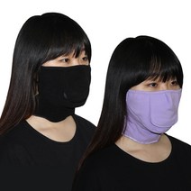 헬스데이 겨울마스크 방한용마스크, 극세사보온방한대 보라