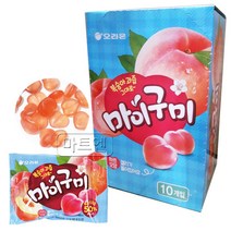 오리온 마이구미 복숭아 66g X 10개입 1갑 젤리 간식, 10개