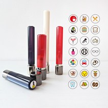 퍼니맨 S-C1 쿠폰도장 스탬프, (10mm)가옥네이비-폰트A, 분홍잉크