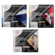 지그 쿠레컬러 Fine & Brush 마카 12색 애니메이션, Flash Neutral Tones 12색