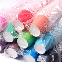 꾸미기만들기 칼라종이컵 50개, 흰색