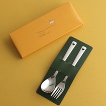 인스푼 원명 로고 기념문구 인쇄 어린이수저세트 어린이집 생일선물 답례품, 젠하트 2종(스푼+포크)