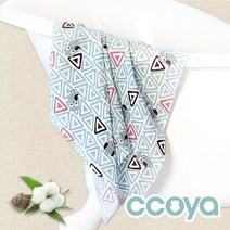 꼬야 ccoya 고급 순면 100%_사계절 다용도 거즈타월, 트라이앵글 민트