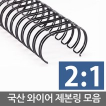 카피어랜드 제본 와이어링 2:1 40개입, 검은색, 28.5mm, 05.와이어링 2:1 28.5mm(40개입)