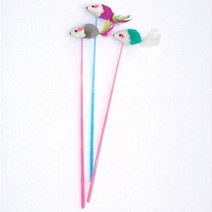 고양이 장난감 막대 쥐 30cm 1개 색상랜덤, 1