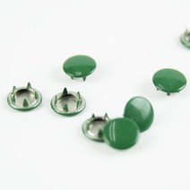 뚜껑 가시도트 단추11mm (가시단추 가시메 똑딱단추) 단추, 그린, 10set