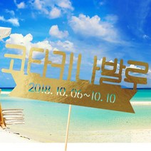 e베이비랜드 케이크토퍼 주문제작 여행토퍼 환갑토퍼 생신 생일 프로포즈 등, ♥여행 케이크토퍼♥_TP.414_리본나라_골드