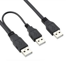 velton USB 2.0 케이블 Y형 외장하드 전원케이블 MMM 0.7M, 1개, 70cm