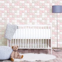 현대시트 포인트시트지_HWP_GP 시트지, HWP-21653 블럭패턴 포인트 벽지(100x100cm)