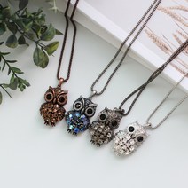 코코블링 큐빅스톤 부엉이 목걸이 SN805