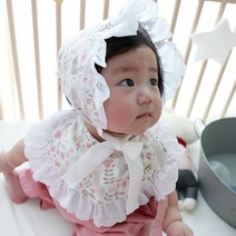 꿈꾸는두부 유아 레이스밴드 보넷 핑크토끼