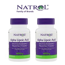 (해외) Natrol 나트롤 알파리포산 600mg 30정 2병, 1개