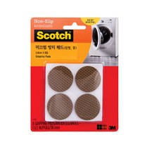 3M 소음 충격방지 미끄럼방지 패드 원형 갈색중형, 1