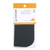 Singer 아이언-온 패치 와펜 12.7 x 12.7cm, Black, 2개입