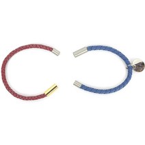 가죽공예 - 팔찌 자석장식 ver.14 가죽굵기5mm *자석내장* 개당가격, 골드사틴, 1개