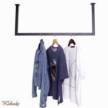 코코디피 옷가게용 주문제작 천장 벽면 부착 파이프 행거 천정 고정 헹거 옷걸이 봉, 25각 + 가로 100cm와 폭 100cm + 브론즈, 1개