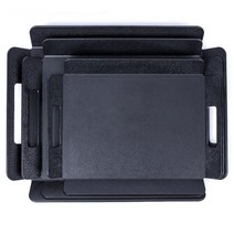 주방애몰 손잡이 쟁반 논슬립 pc 베이커리 카페 페스트푸드 핸들 트레이, A일반형(블랙)