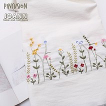 들꽃자수워싱광목