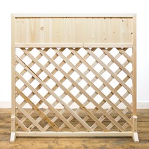 아이베란다 격자파티션 2단 소나무 래티스 격자창 원목 파티션, 1200x1200mm(지지대별도)