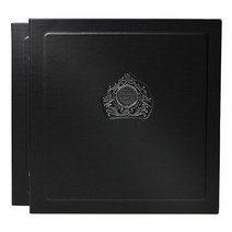 LUXURY통가죽앨범 대용량바인더형 접착식 or 포켓식, AB983-클래식블랙통가죽앨범, b.접착식속지(백지)50매