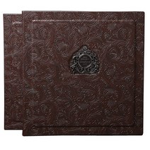 액자엠 LUXURY통가죽앨범 대용량바인더형 접착식 or 포켓식 일반포토앨범, AB971-와인통가죽앨범, c.포켓식속지(흑지)45매