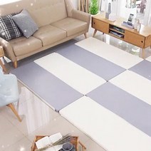 그레이프폴더매트 그레이프놀이방매트 유아폴더매트, 아이보리/민트 4단 파노라마