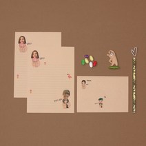 잡아땅 포토 편지지 (주문제작), 크라프트, 편지지 10장