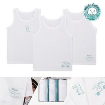 진스타일 남아동 크로커 순면100% 런닝 3매입