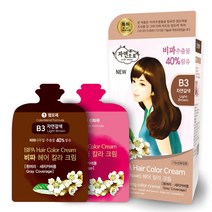 자연으로 NEW 비파헤어컬러크림 새치염색약_B3자연갈색120ml 염모제, B3_자연갈색, 1개