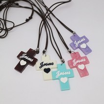 1324몰 컬러십자가목걸이(중) 십자가목걸이