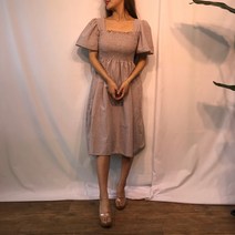 (일오육) 지짐이 스모크 밴딩 원피스(2컬러)