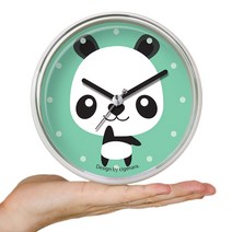 에이플 애니멀 방수 욕실시계 흡착시계, 팬더