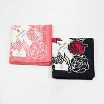 랑방 일본 LANVIN 여성 장미 손수건