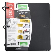 파이브스타 Acco 하이브리드 노트바인더 파이브 스타 29.2 x 27.3cm 200매입, Black, 1개