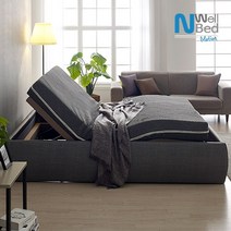 느웰 라텍스 무헤드 모션베드 슈퍼싱글 (NW1503) + 천연라텍스 매트리스 포함, 그레이_기능성커버D