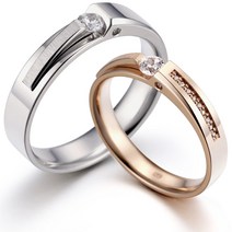 [커플레인] 14K 18K 웨딩 결혼 커플 반지 1부 다이아 가능